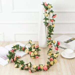 Guirlande Rose Artificielle Champagne