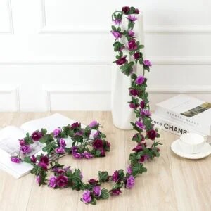 Guirlande Rose Artificielle Violette