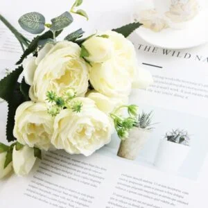 Bouquet Rose Jaune Artificiel