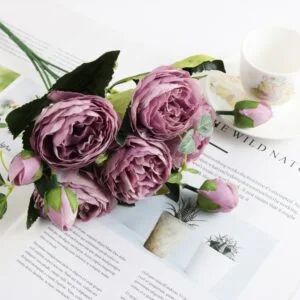 Fleurs Artificielle Rose Violet