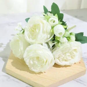 Rose Blanche Artificielle Pas Cher
